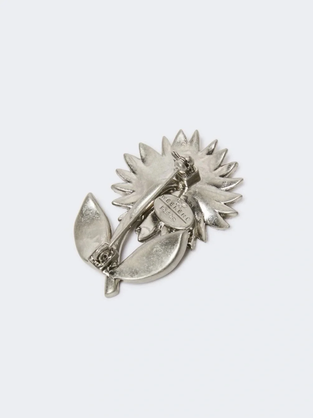 MaxMara Crystal Daisy Brooch - White, Yellow, Green